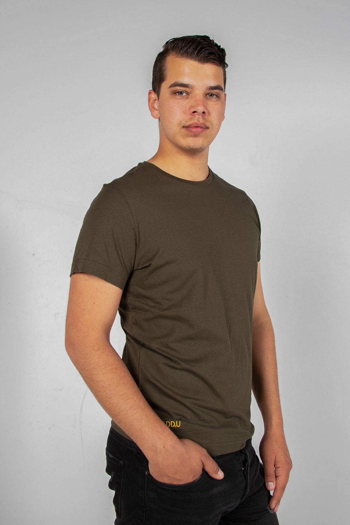 Army Green shirt sleeve van biologisch katoen